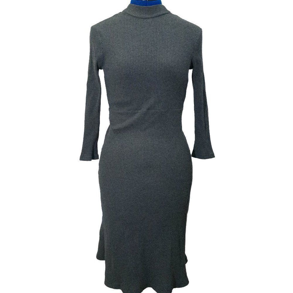 Altar'd State Ribbed Neck Tie Sweater Dress